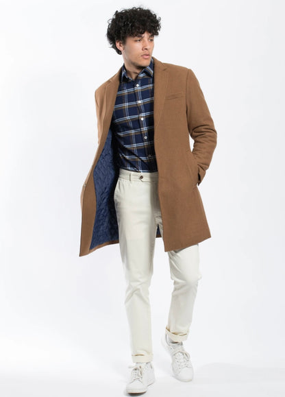 JH PADDED WOOL OVERCOAT