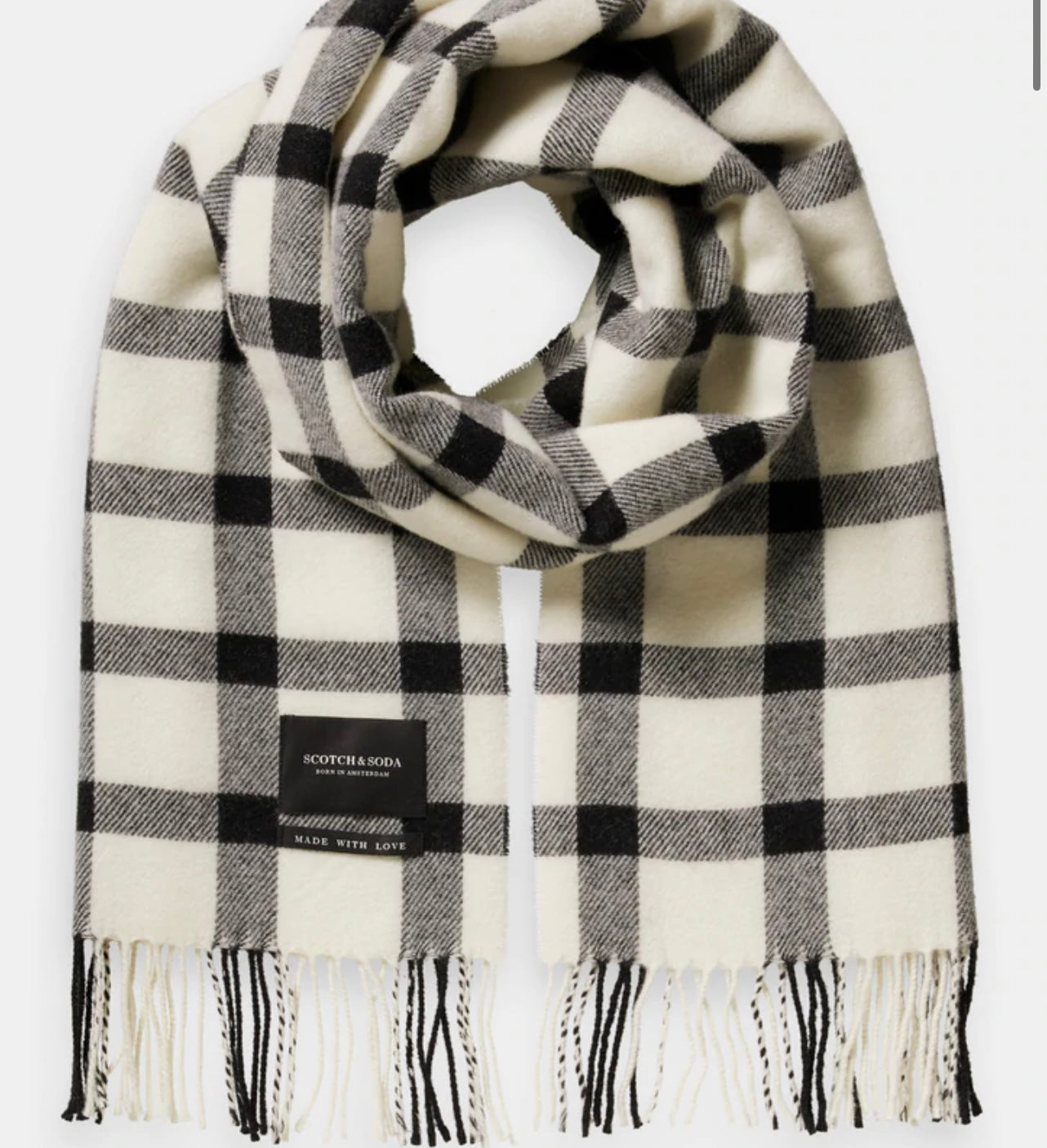 SAS FRINGED WOOL SCARF