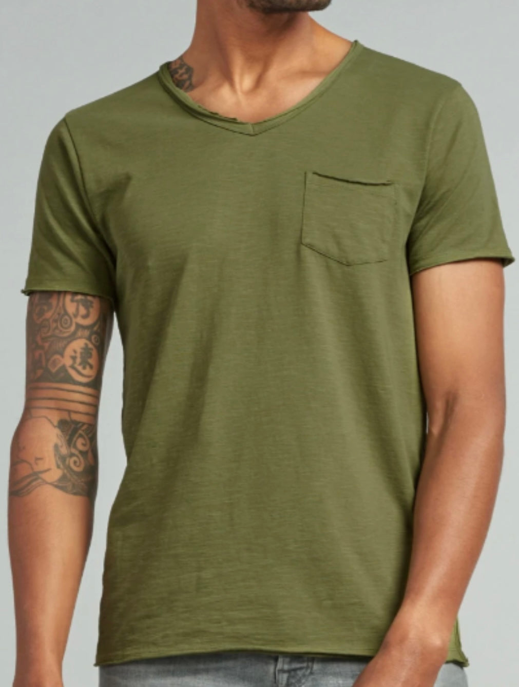 DSZ STEWART SLUB V-NECK T-SHIRT