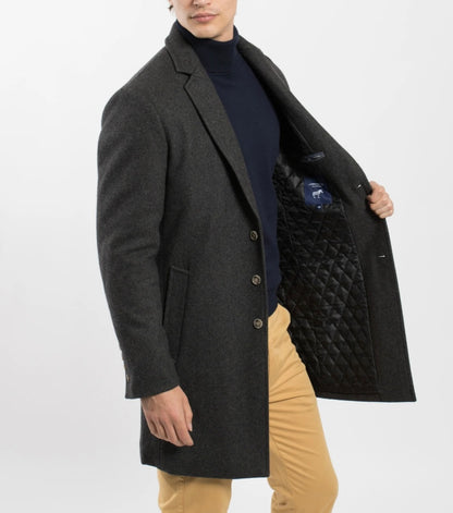 JH PADDED WOOL OVERCOAT