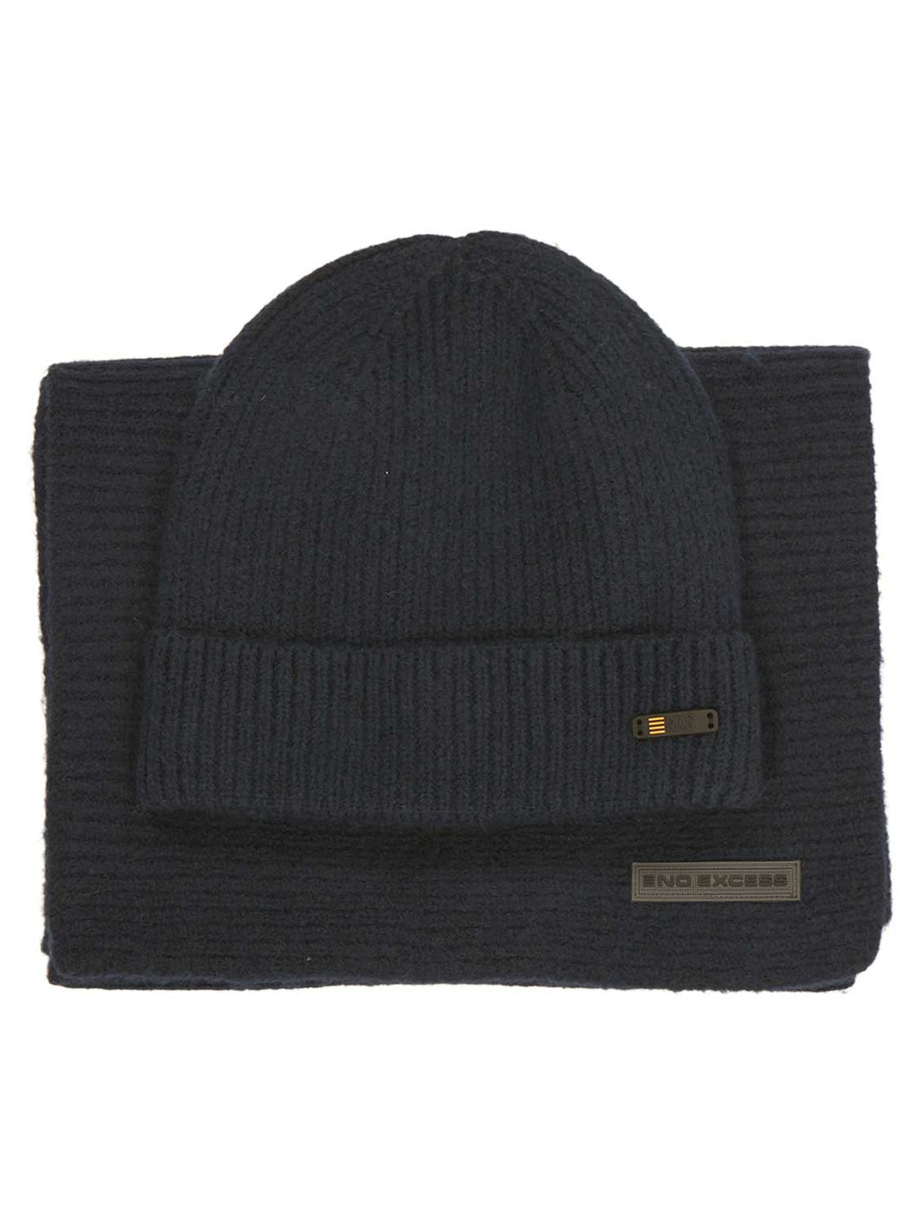 NXS RIB KNIT SCARF / BEANIE SET