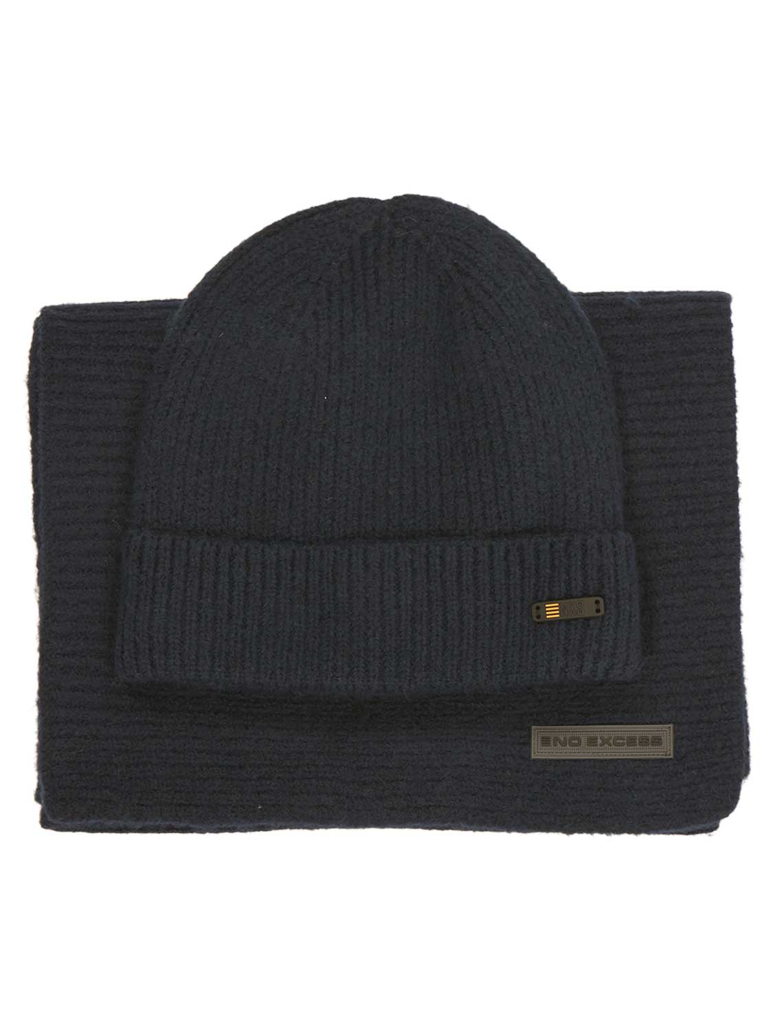 NXS RIB KNIT SCARF / BEANIE SET