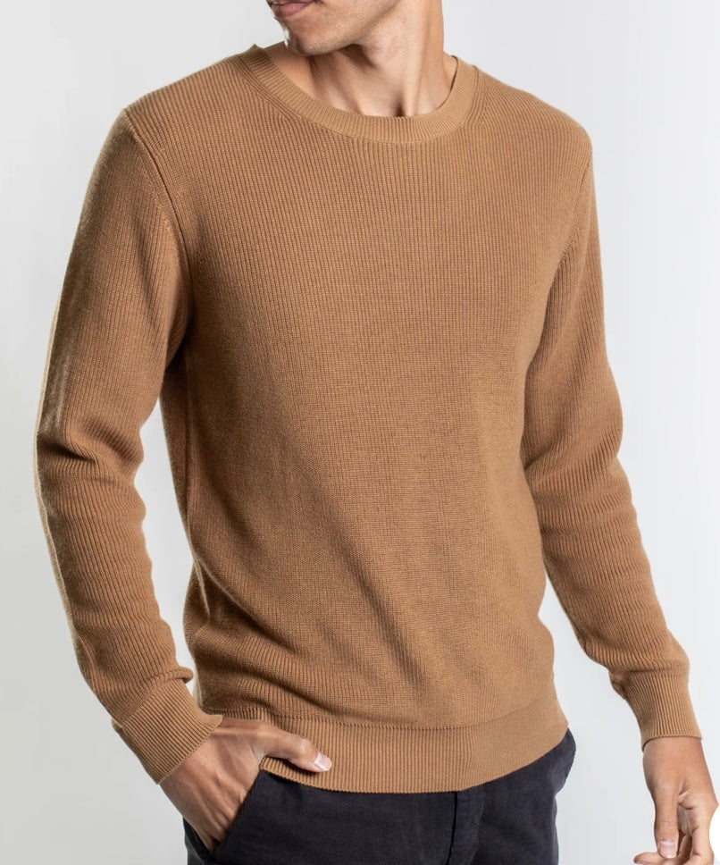 RIB CREW NECK KNIT