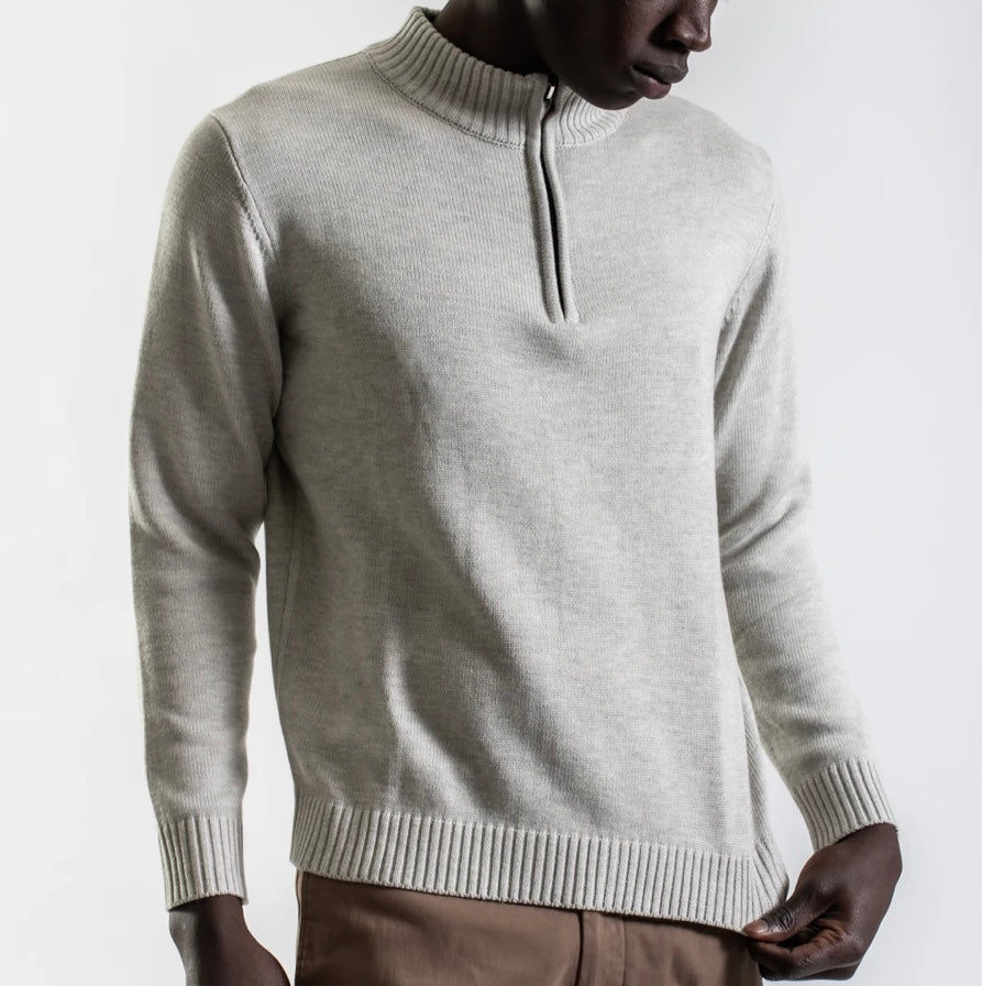 ZIP NECK KNIT