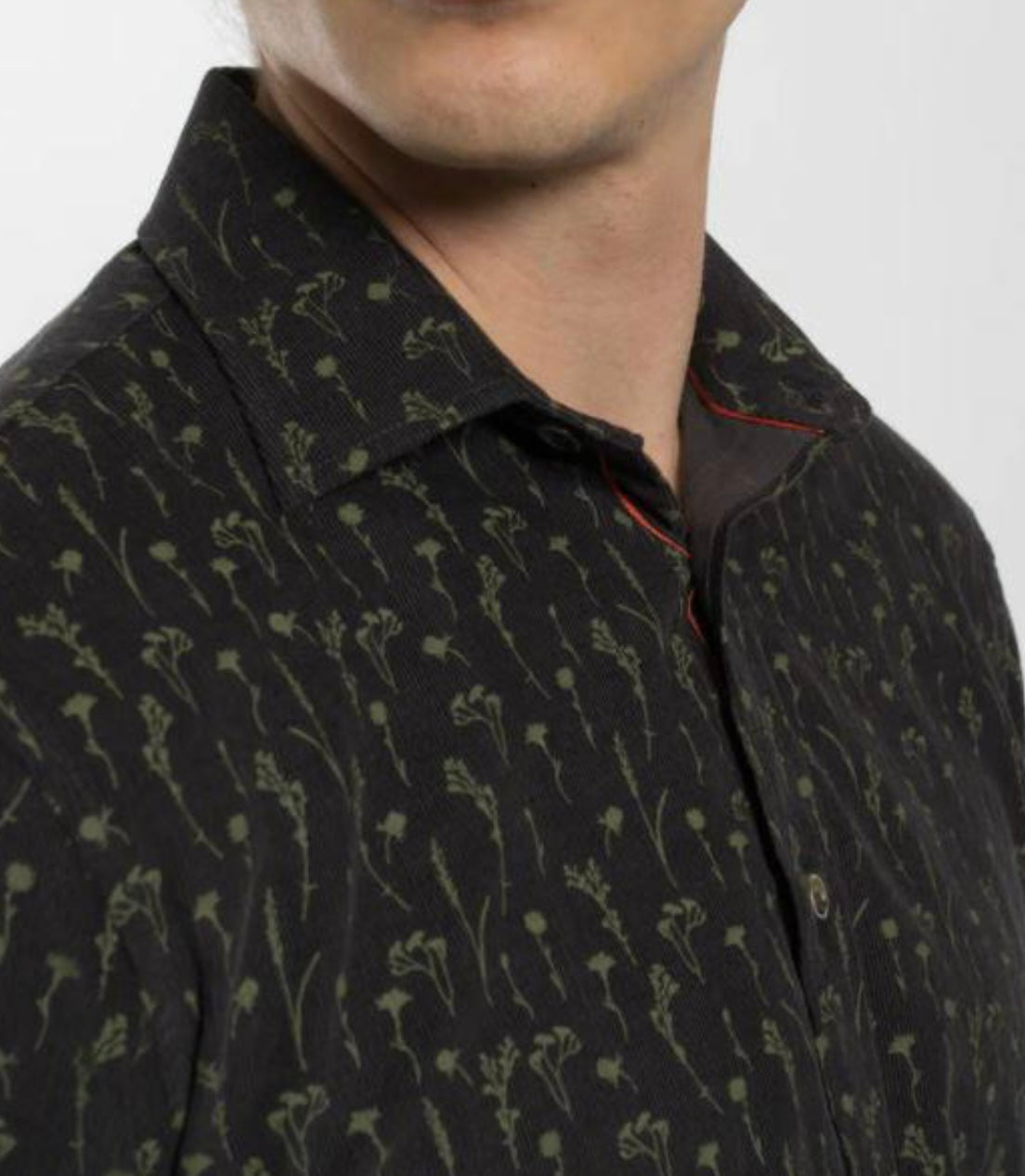 JH L/S PRINTED CORDUROY SHIRT