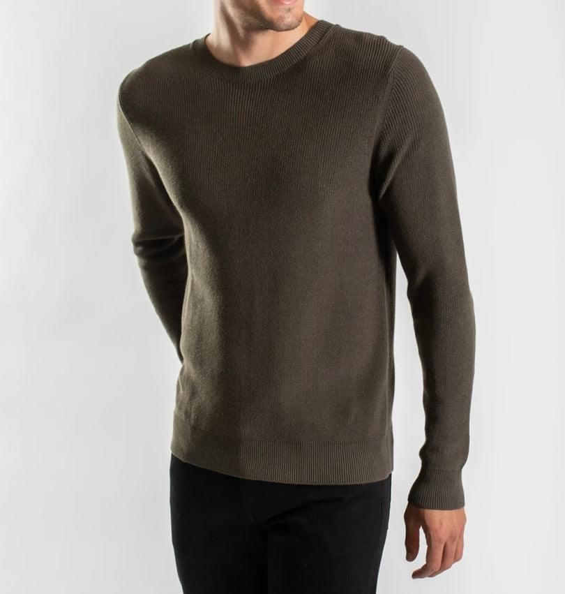 RIB CREW NECK KNIT