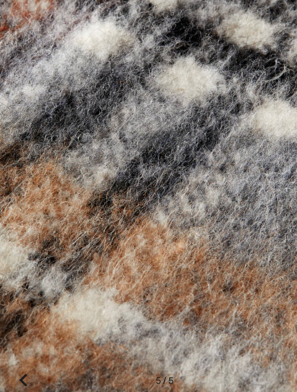 SAS BOUCLE WOOL CHECK SCARF