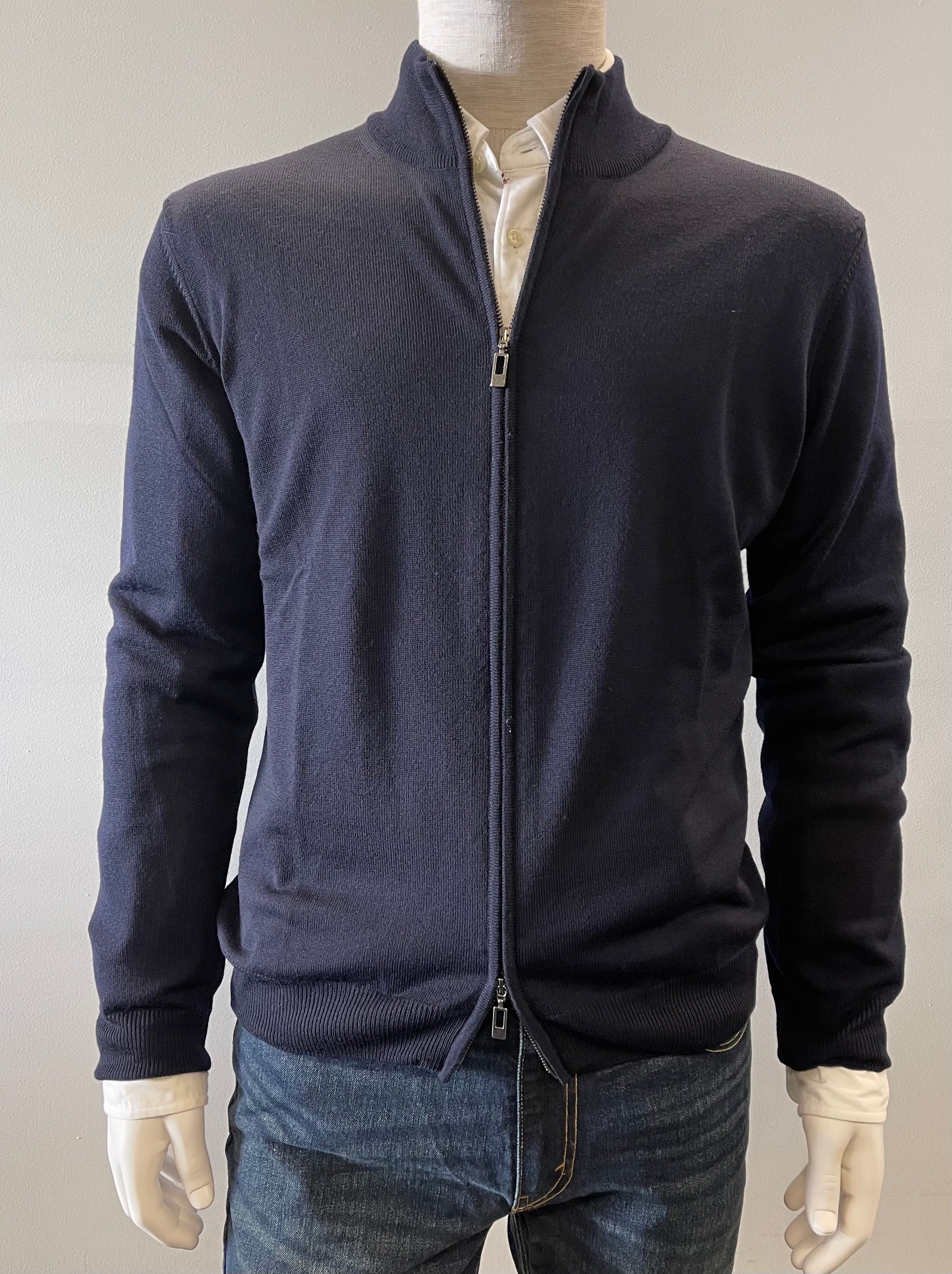 WOOL FULL ZIP KNIT