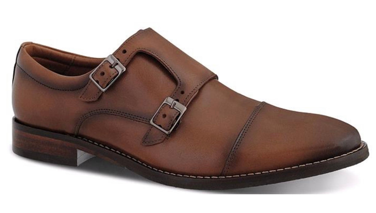 FER IDRIS LEATHER MONK STRAP SHOE