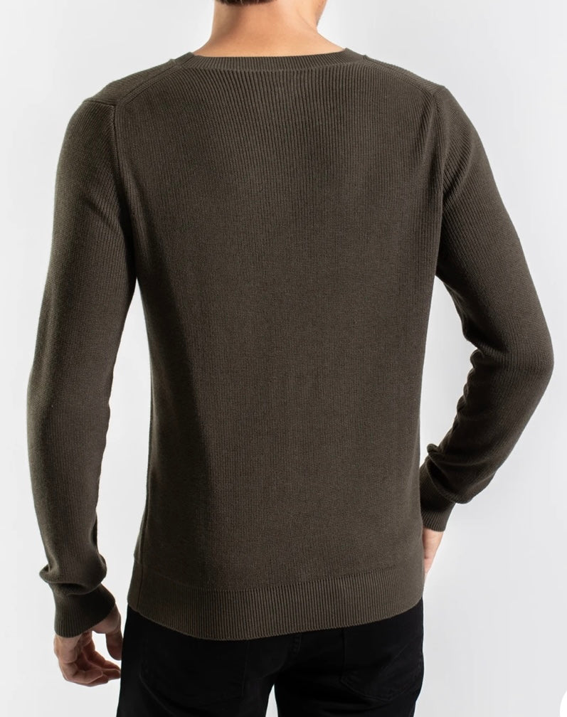 RIB CREW NECK KNIT