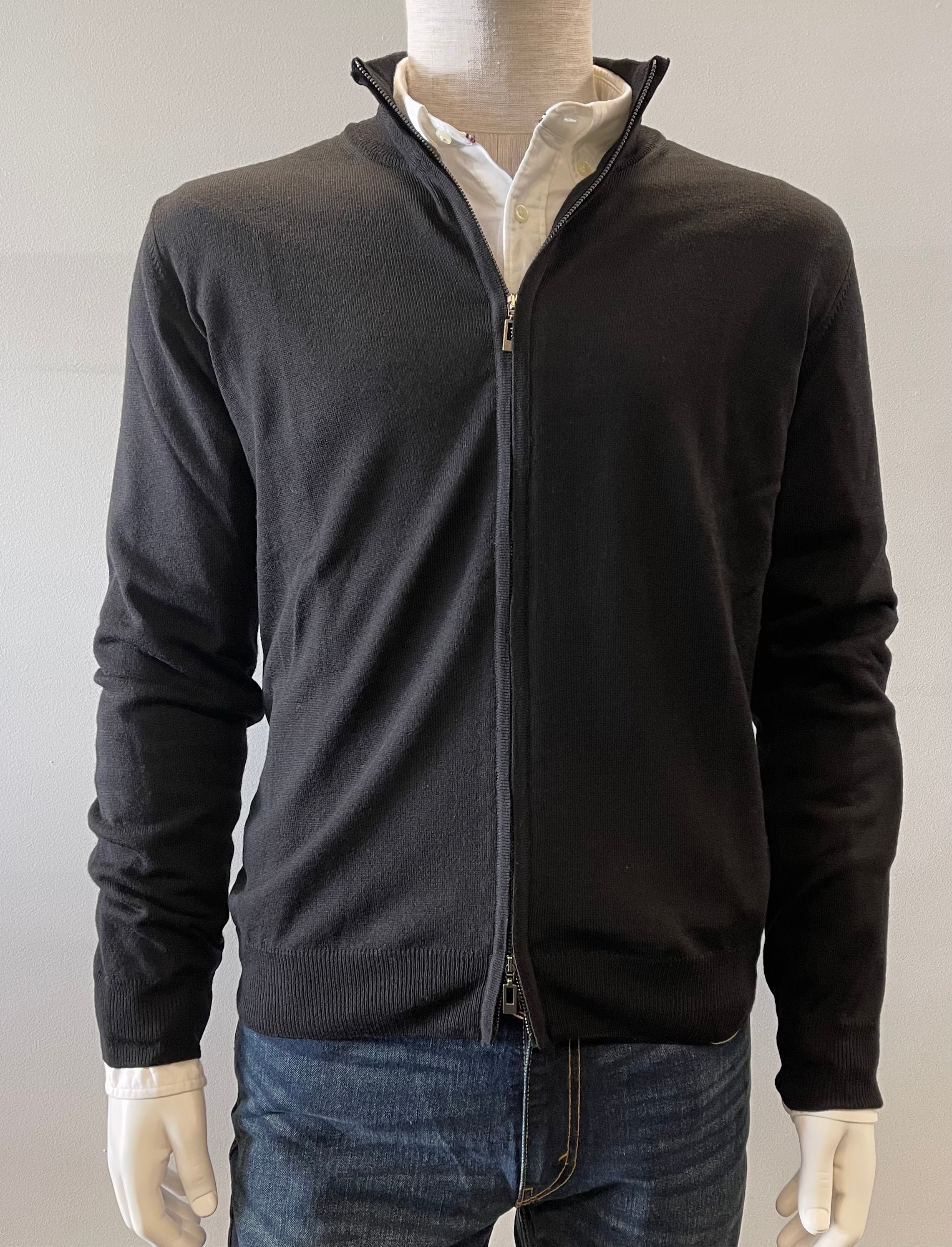 WOOL FULL ZIP KNIT