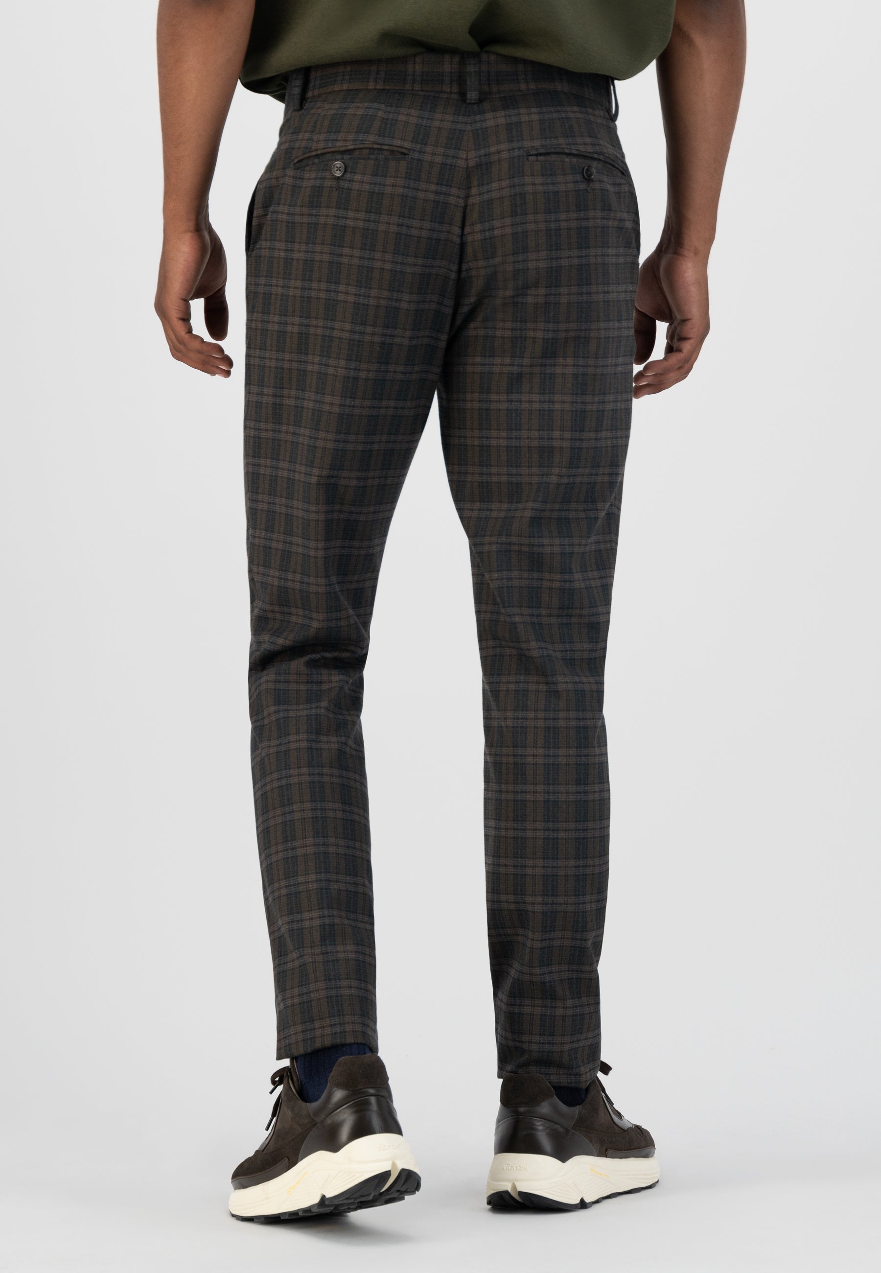 DSZ FONDA BRUSHED CHECK SLIM TROUSER