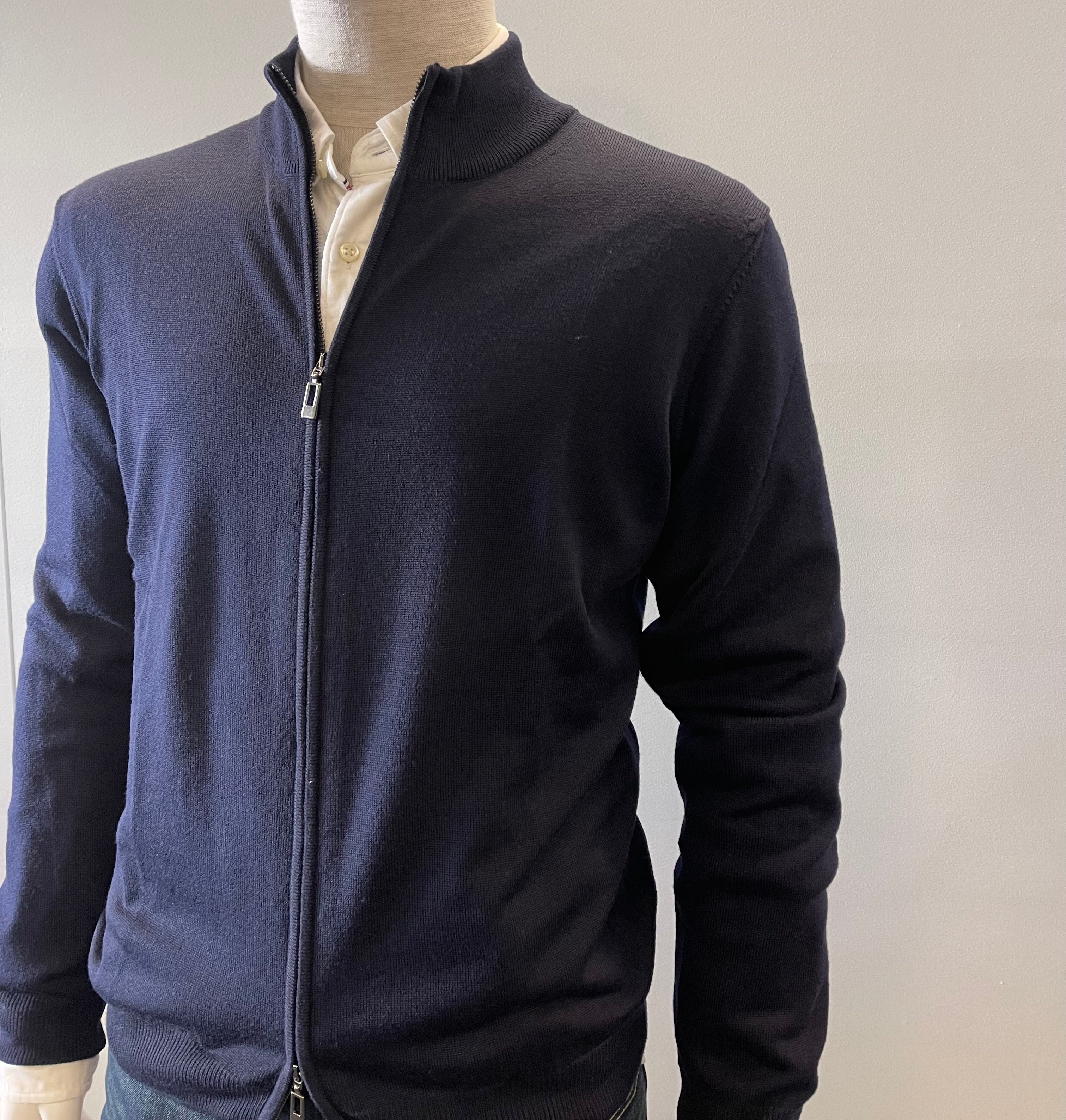 WOOL FULL ZIP KNIT