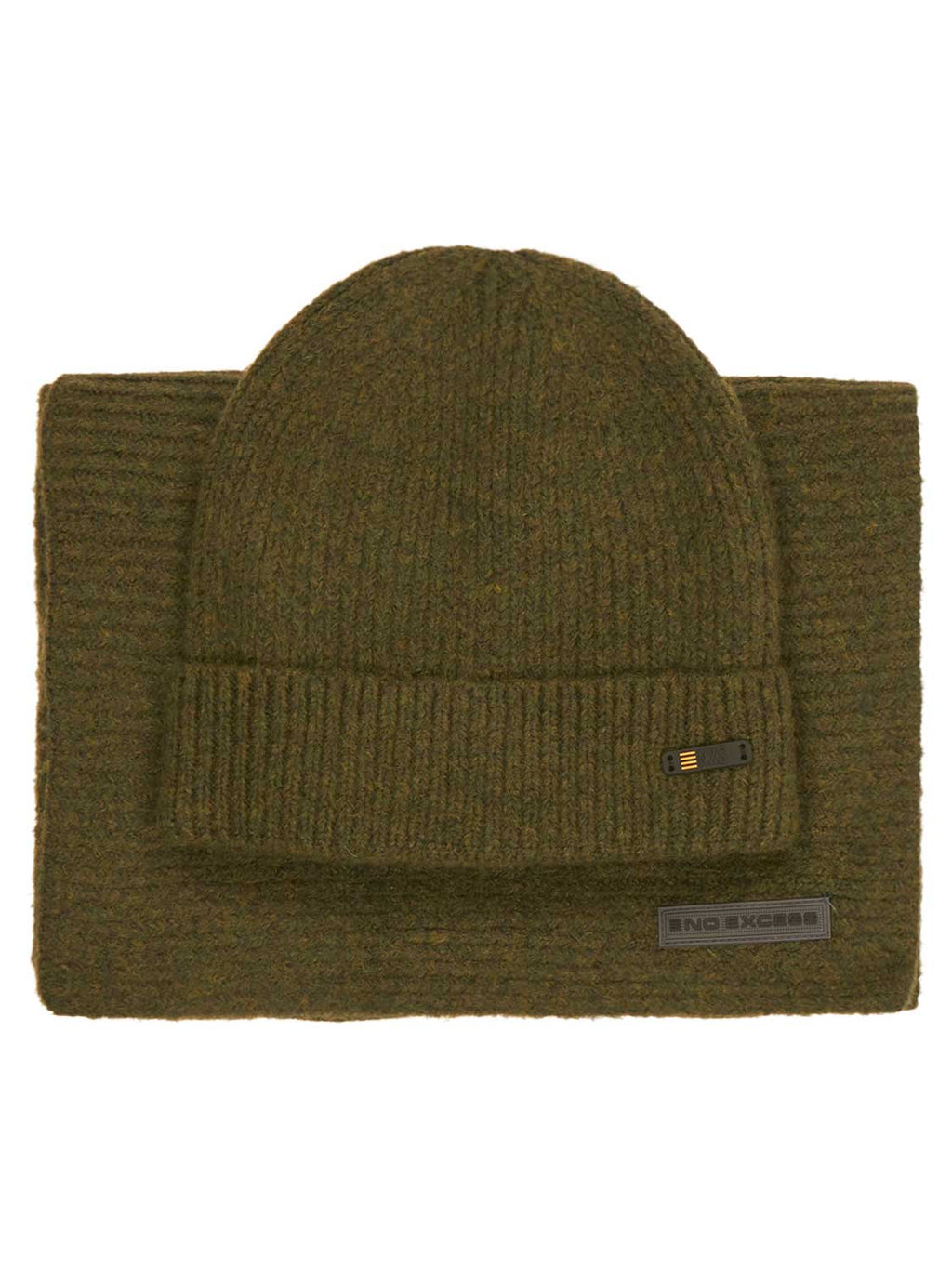 NXS RIB KNIT SCARF / BEANIE SET