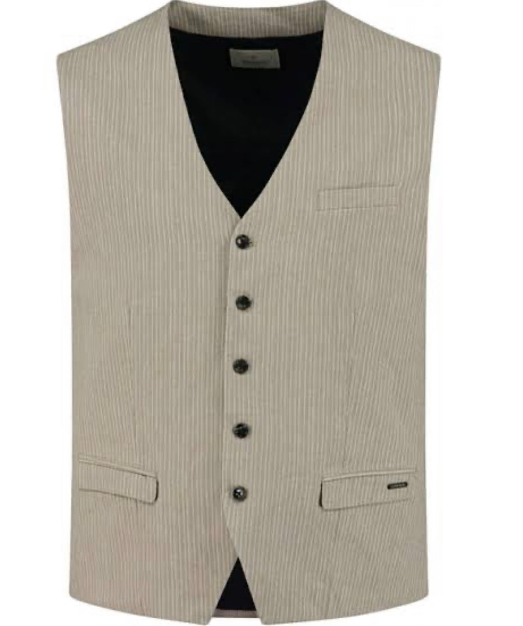 DSZ STRIPE LINEN WAISTCOAT