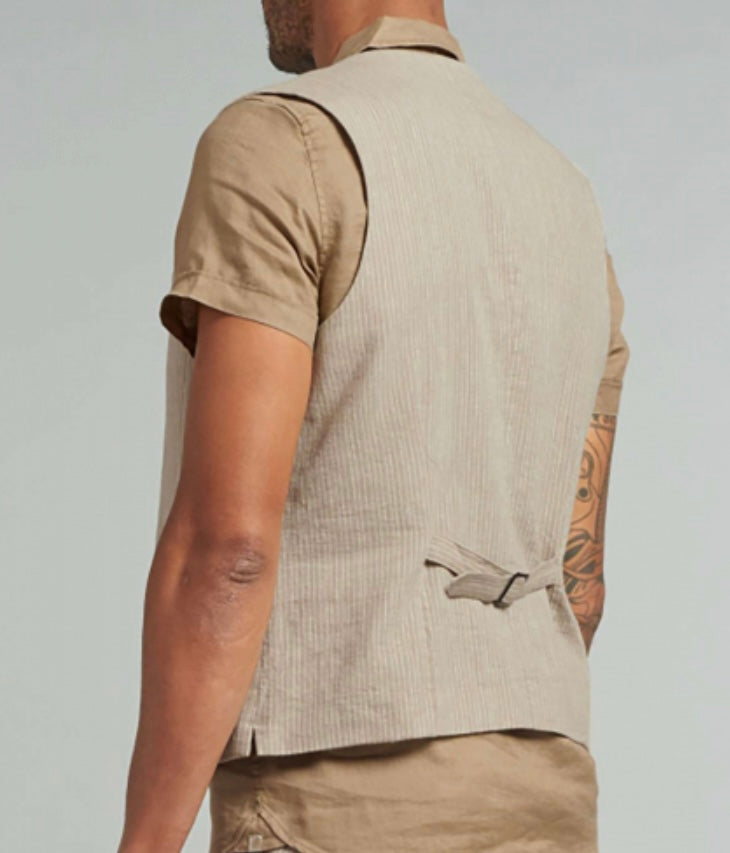 DSZ STRIPE LINEN WAISTCOAT