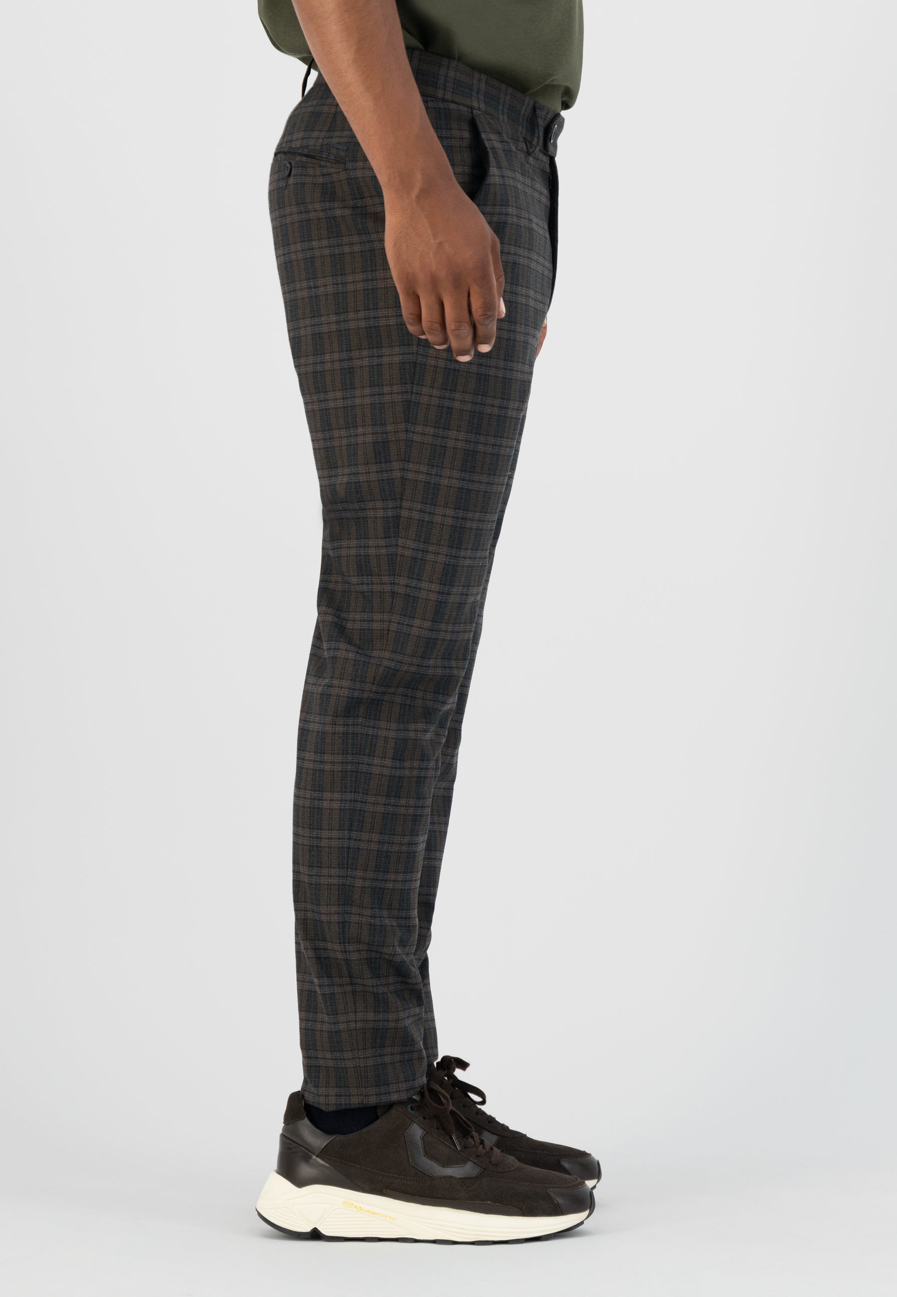 DSZ FONDA BRUSHED CHECK SLIM TROUSER