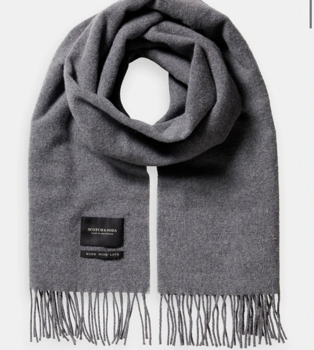 SAS FRINGED WOOL SCARF