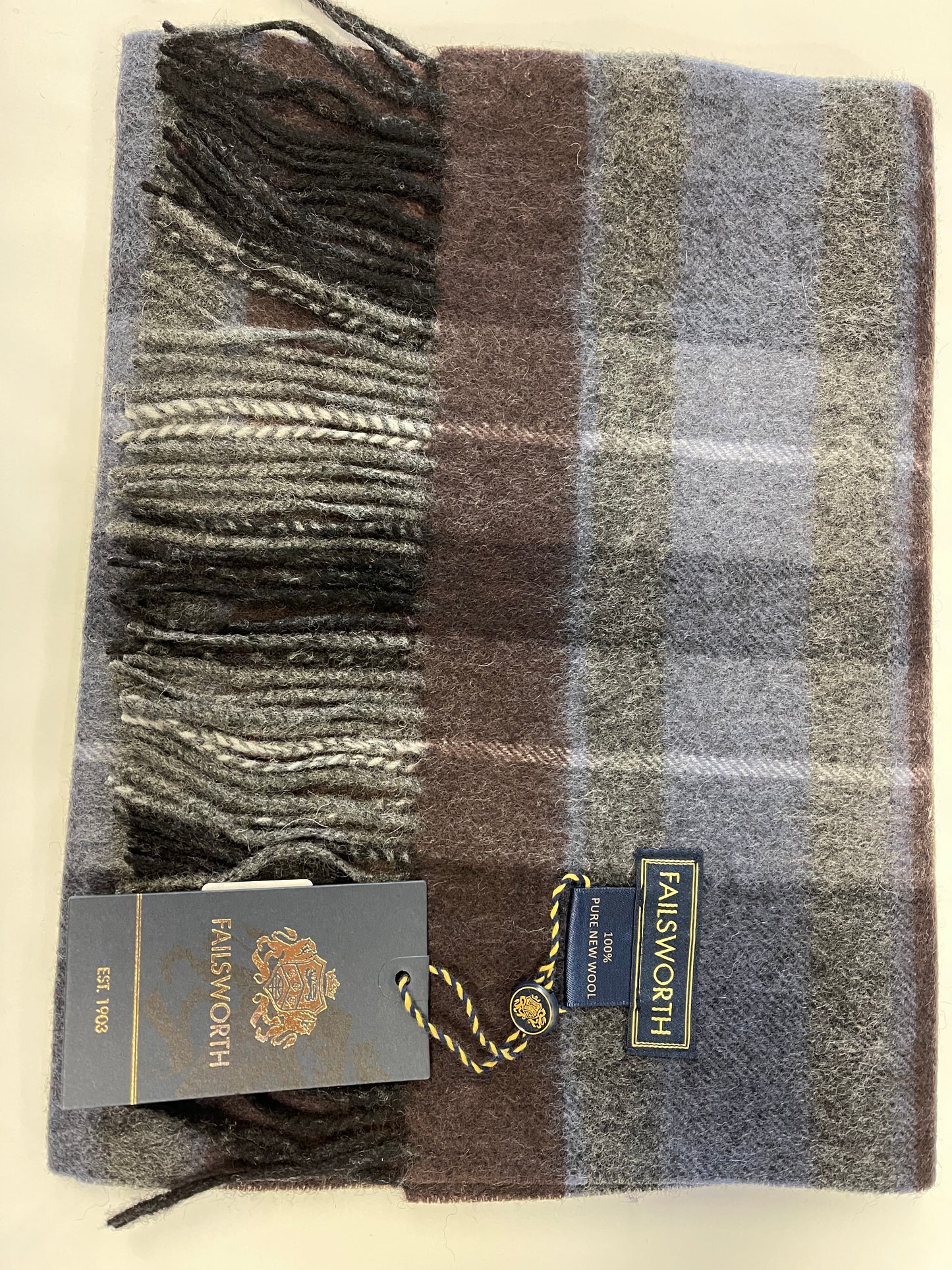 AVE LAMBSWOOL CHECK SCARF