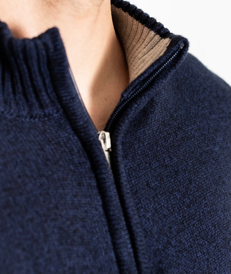 ZIP NECK KNIT