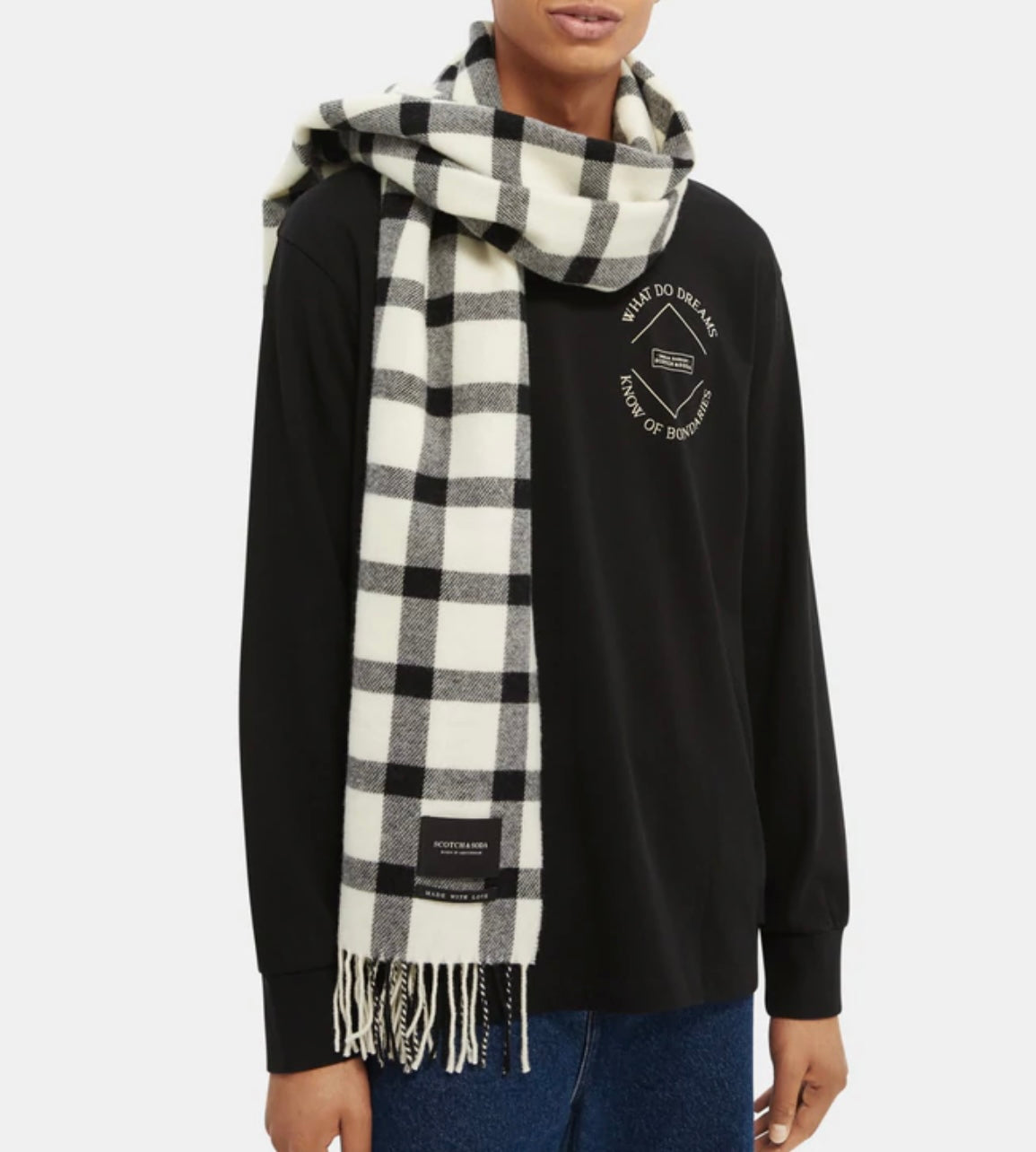 SAS FRINGED WOOL SCARF